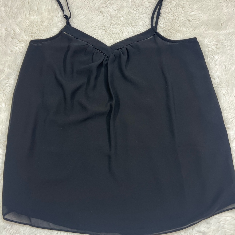 Naked Zebra Top Womens Black Lined Sleeveless Camisole Blouse Size S # 401